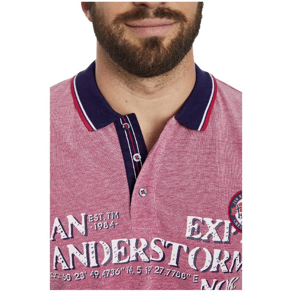 Jan Vanderstorm Poloshirt VIGGO Rot Melange