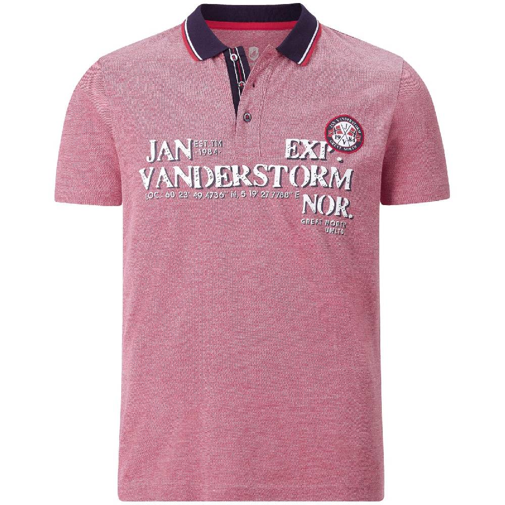 Jan Vanderstorm Poloshirt VIGGO rot melange