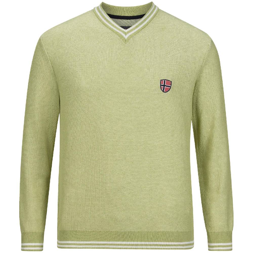 Jan Vanderstorm Pullover BEENE hellgrün melange