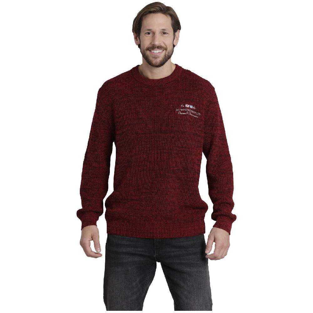 Jan Vanderstorm Pullover BEETU Dunkelrot Melange