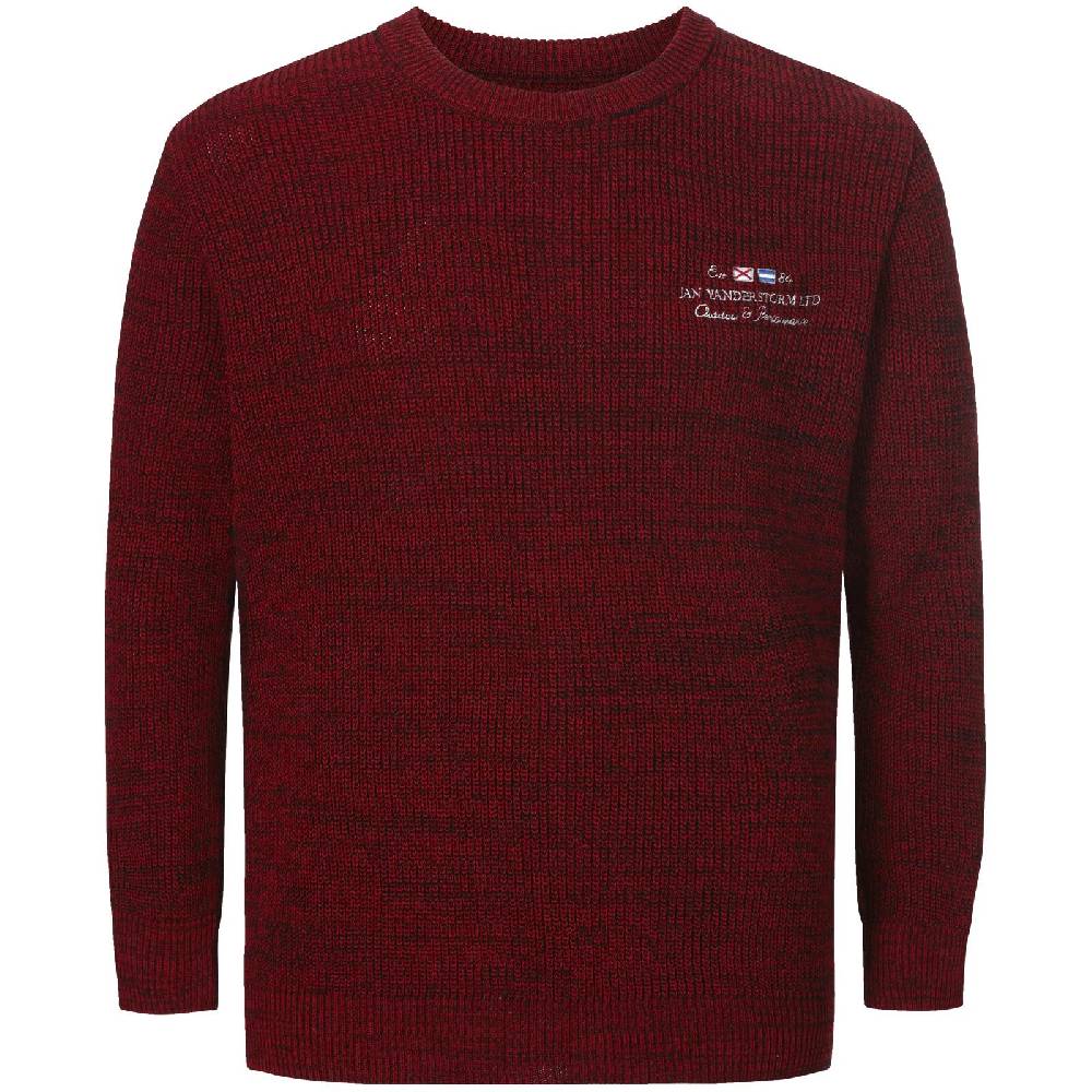 Jan Vanderstorm Pullover BEETU dunkelrot melange