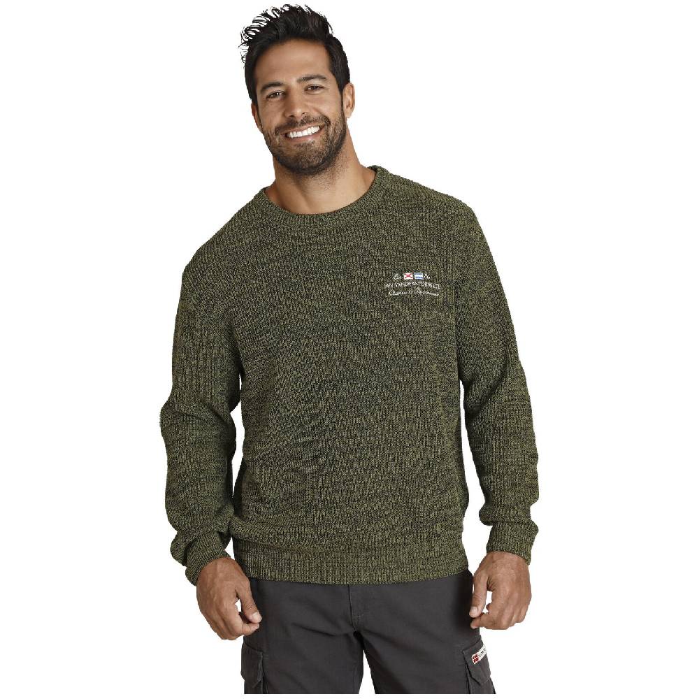 Jan Vanderstorm Pullover BEETU Oliv Melange