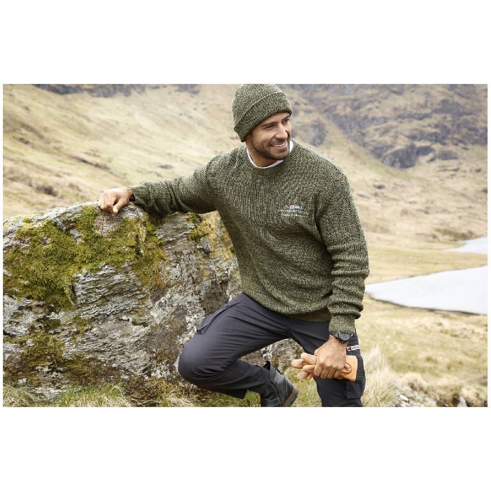 Jan Vanderstorm Pullover BEETU Oliv Melange