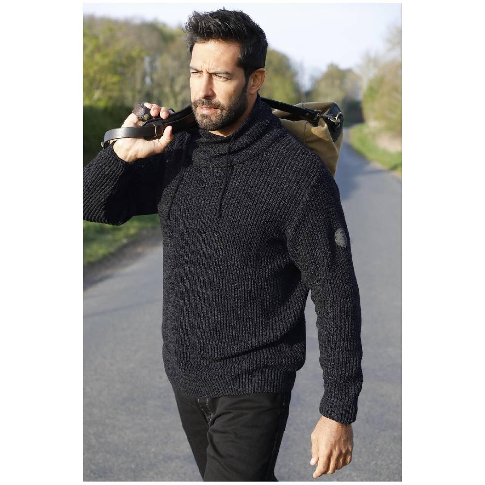 Jan Vanderstorm Pullover DUMENI Schwarz Melange
