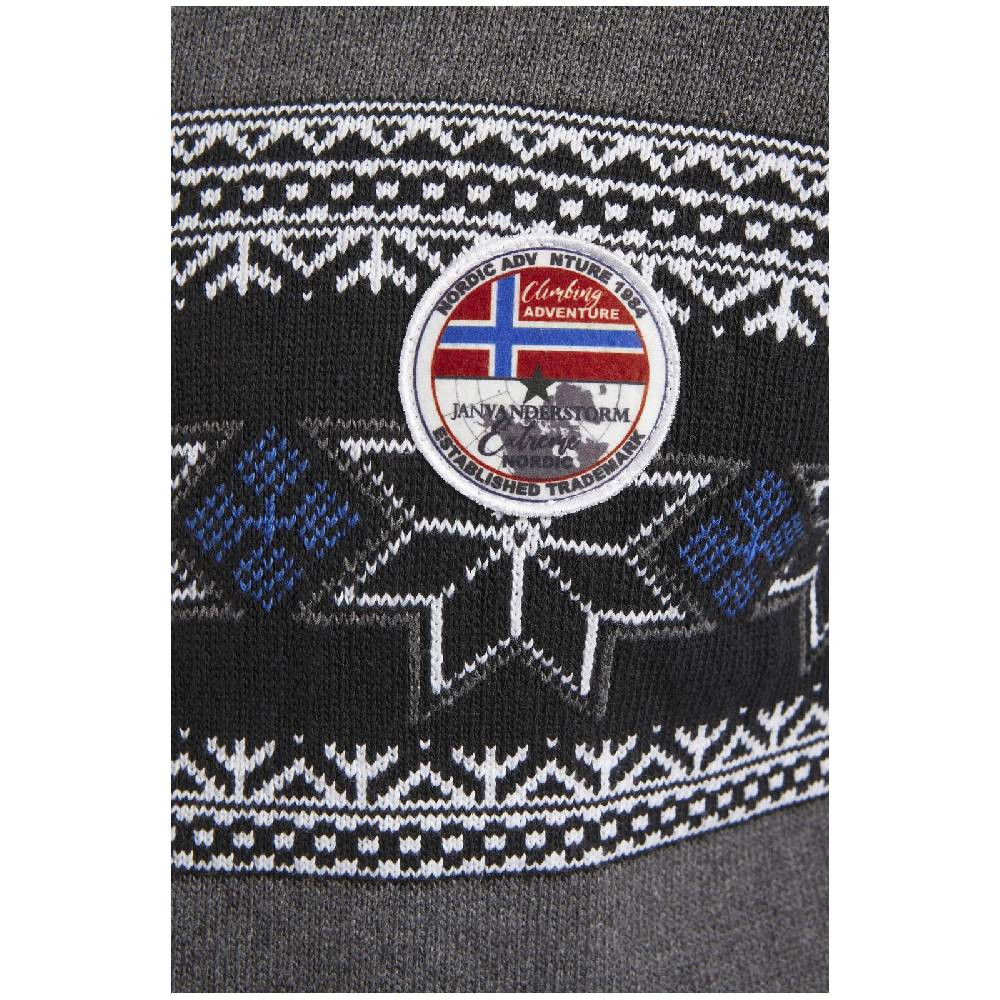 Jan Vanderstorm Pullover EERU Dunkelgrau