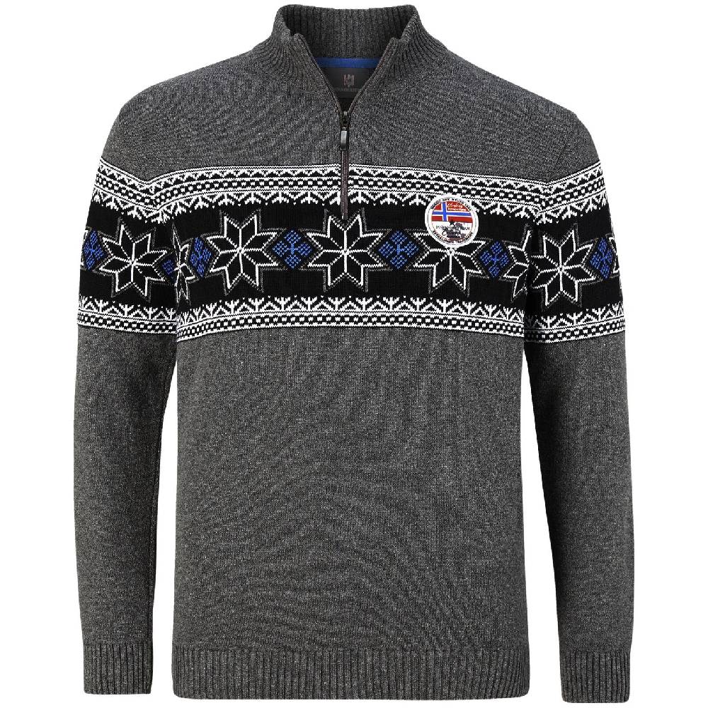 Jan Vanderstorm Pullover EERU dunkelgrau