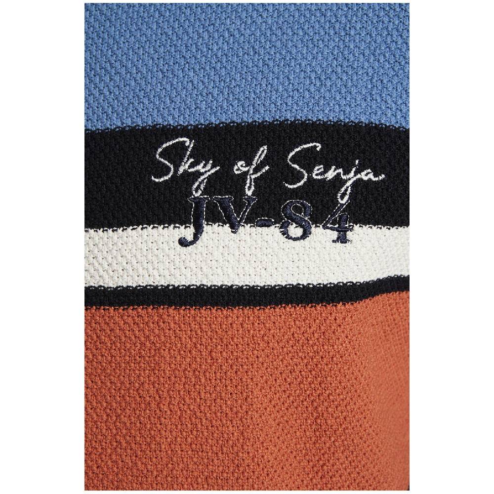 Jan Vanderstorm Pullover EMPSU Blau Orange