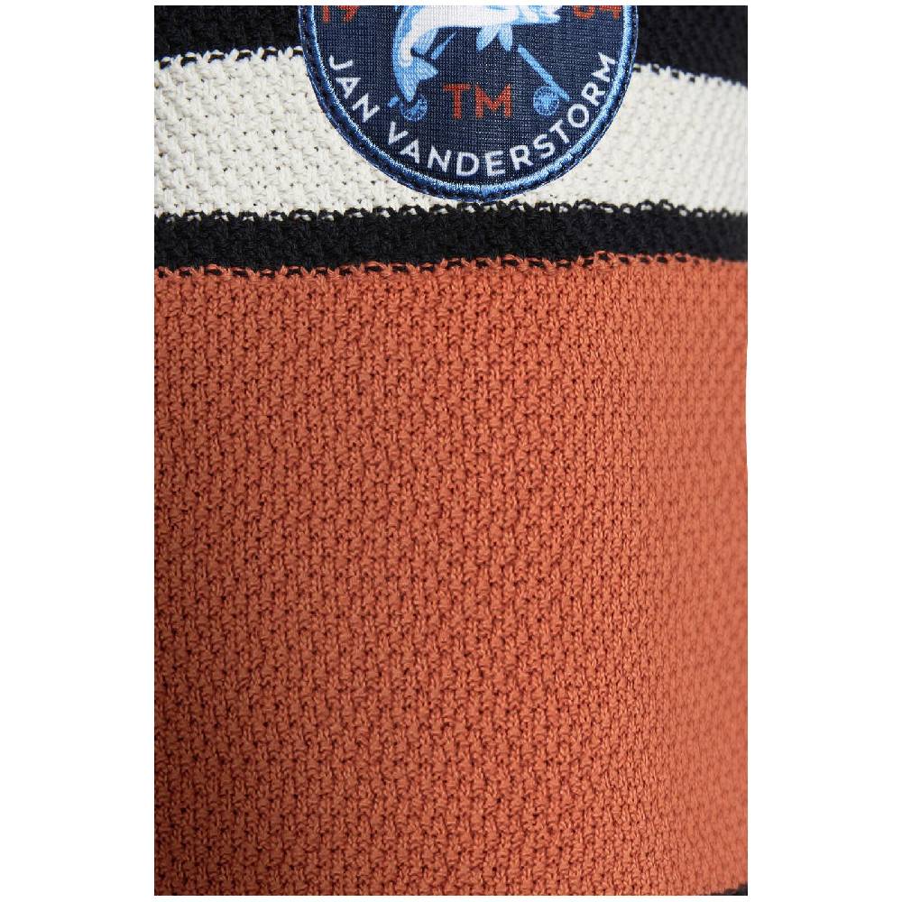Jan Vanderstorm Pullover EMPSU Blau Orange