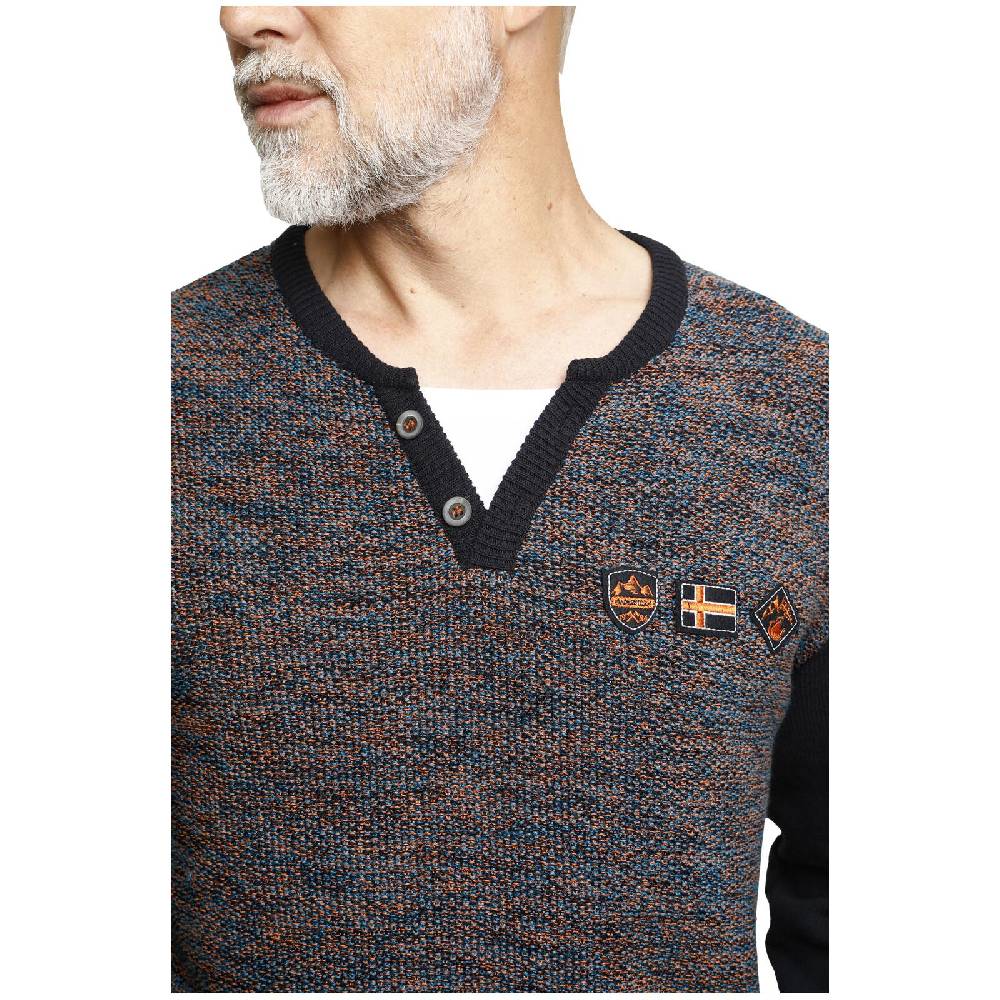 Jan Vanderstorm Pullover HANNU Dunkelblau Melange