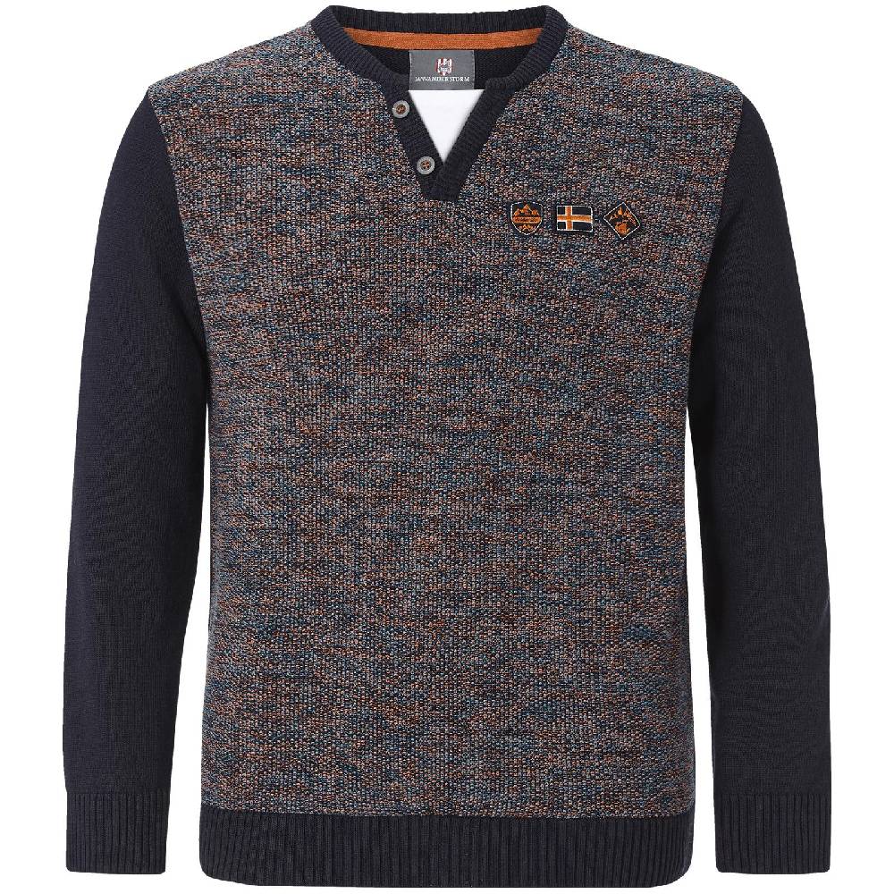 Jan Vanderstorm Pullover HANNU dunkelblau melange