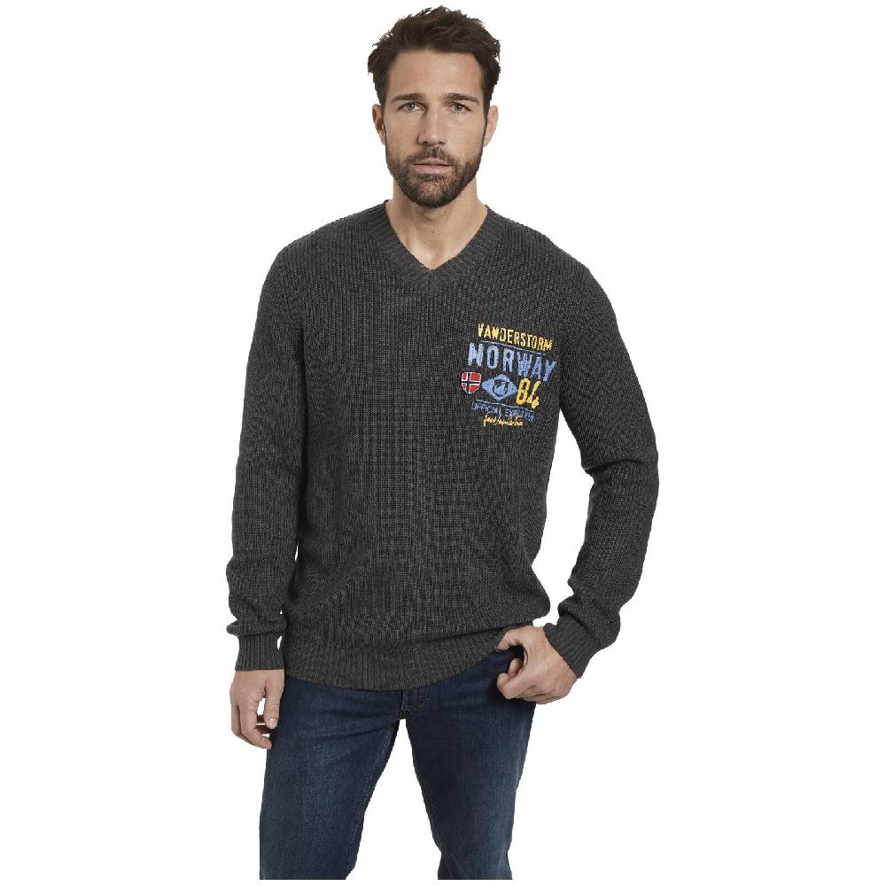 Jan Vanderstorm Pullover JELLEN Dunkelgrau