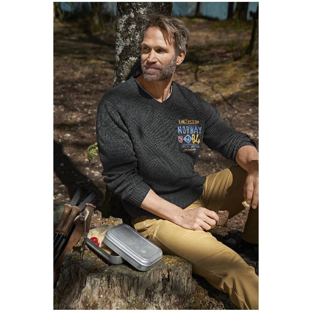 Jan Vanderstorm Pullover JELLEN Dunkelgrau