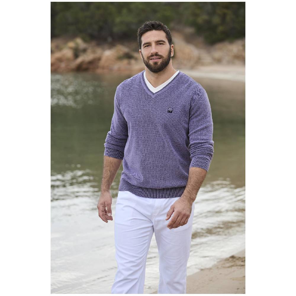 Jan Vanderstorm Pullover KEIMO Helllila Melange