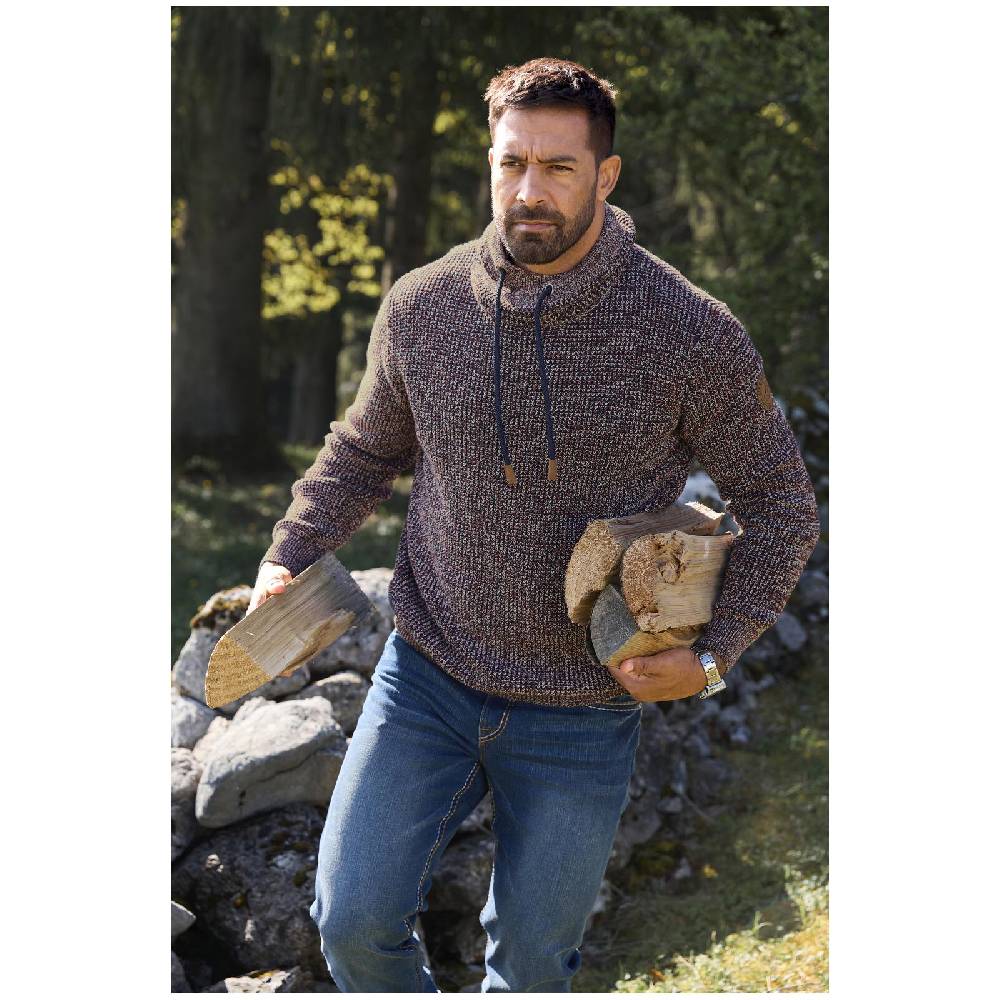 Jan Vanderstorm Pullover LARNO Dunkelrot Melange