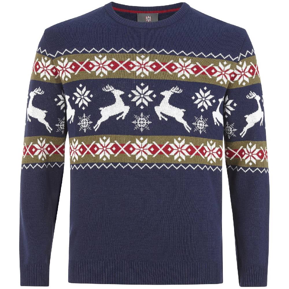 Jan Vanderstorm Pullover TORE dunkelblau gemustert