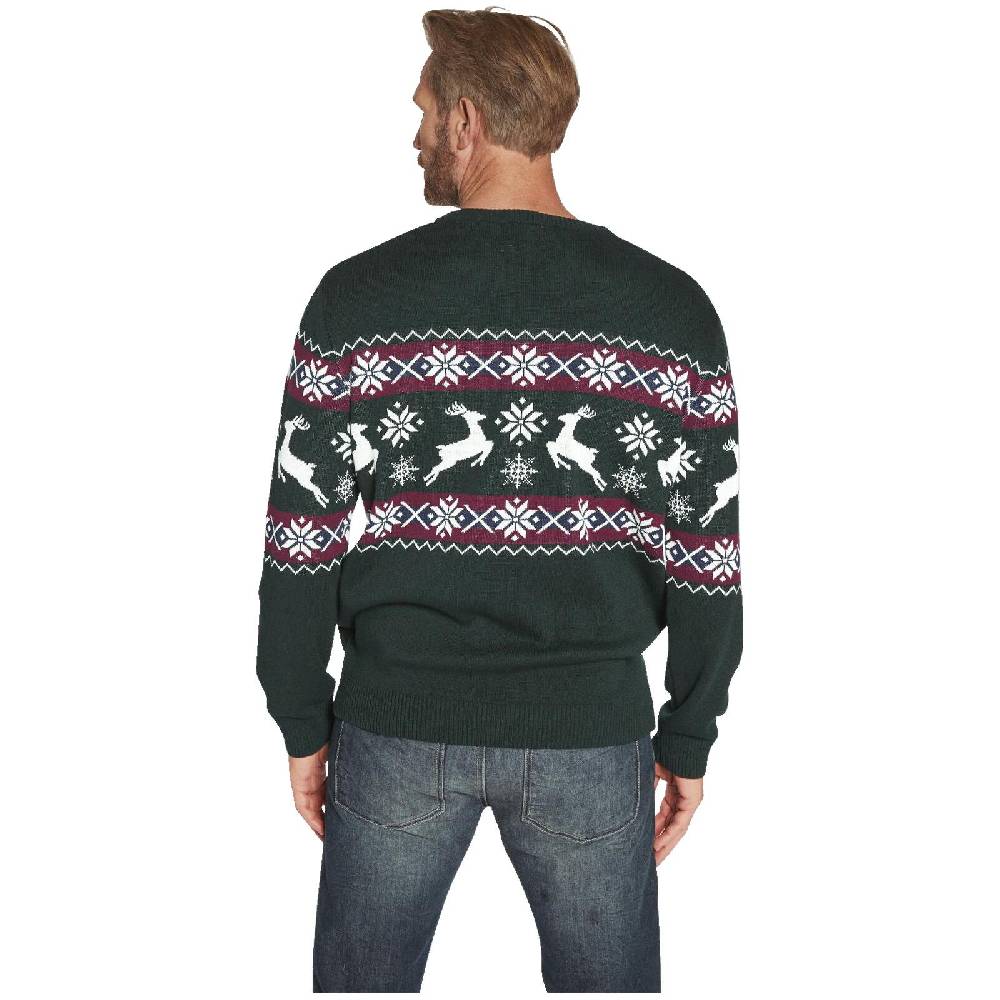 Jan Vanderstorm Pullover TORE Grün Gemustert