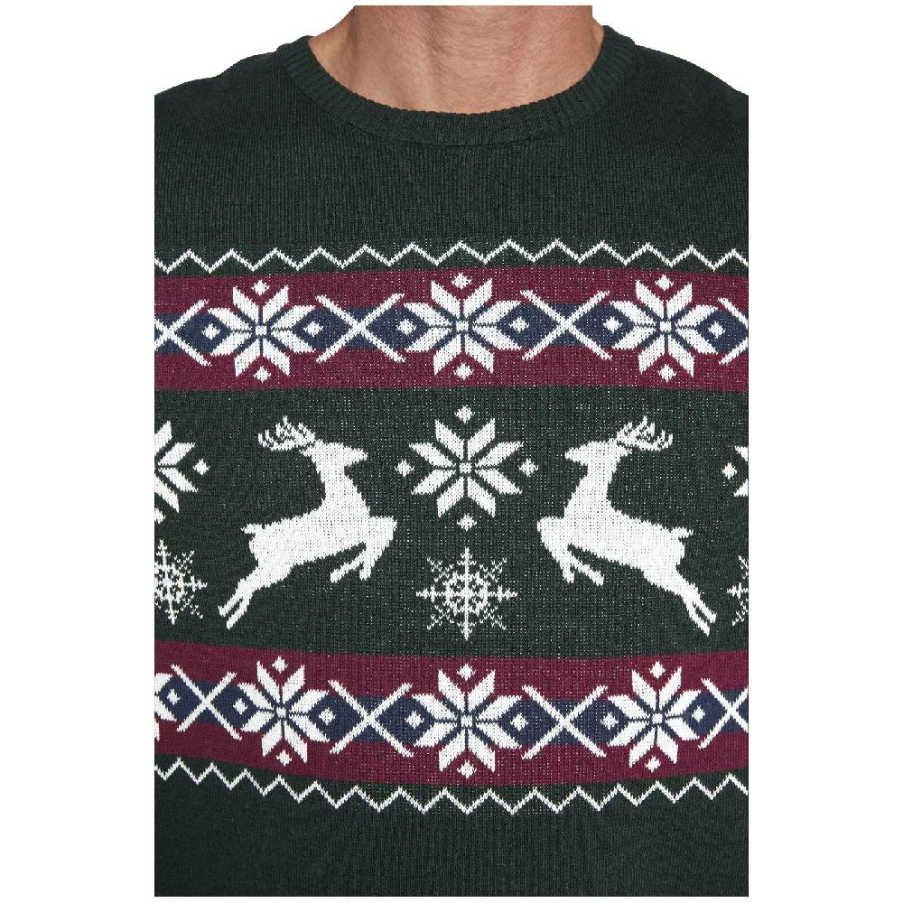 Jan Vanderstorm Pullover TORE Grün Gemustert