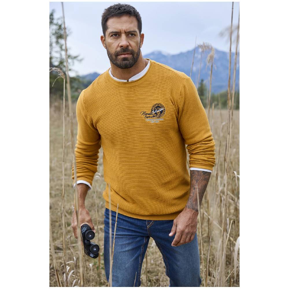 Jan Vanderstorm Pullover TRYGVE Dunkelgelb