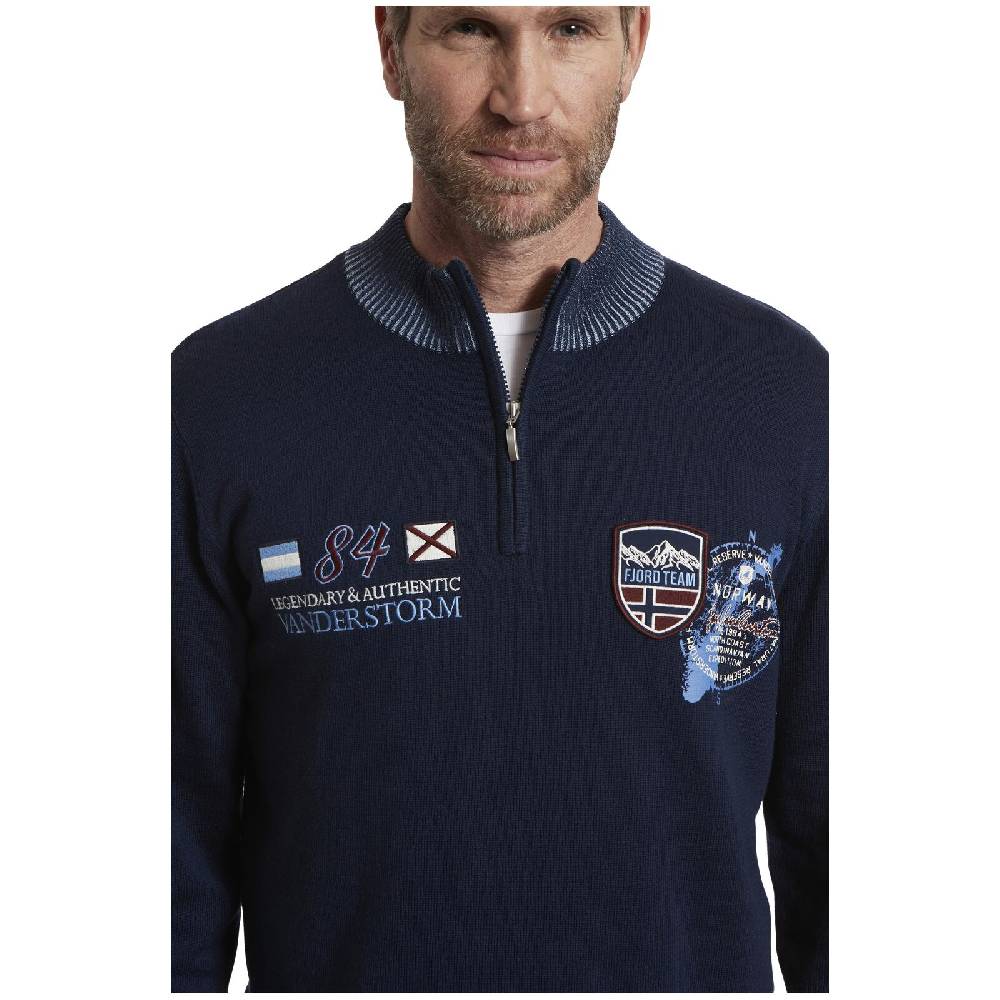 Jan Vanderstorm Pullover UNDORICH Dunkelblau