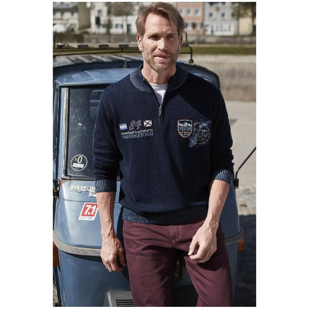 Jan Vanderstorm Pullover UNDORICH Dunkelblau