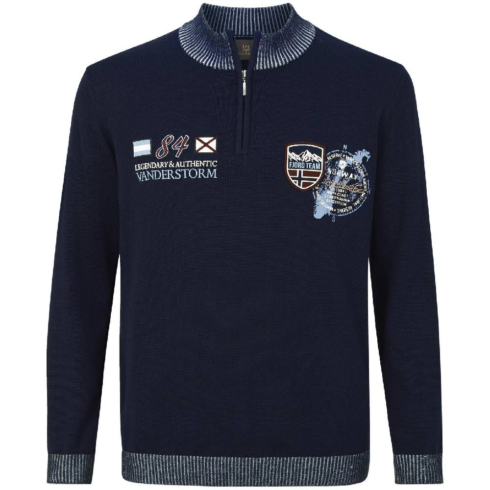 Jan Vanderstorm Pullover UNDORICH dunkelblau