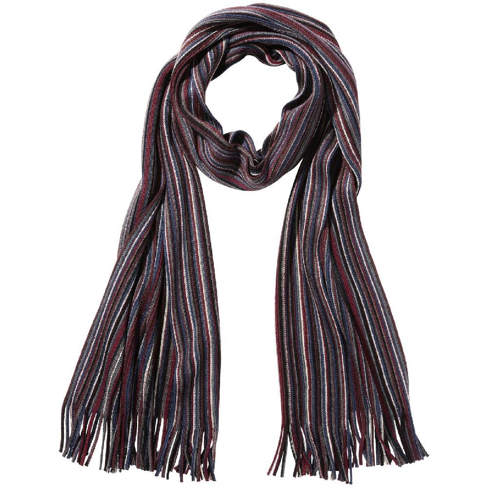 Jan Vanderstorm Schal BARND dunkelrot gestreift
