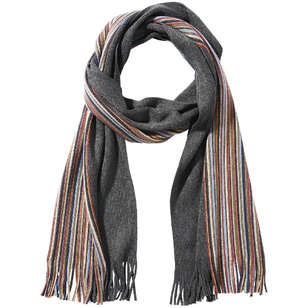 Jan Vanderstorm Schal MIELO dunkelgrau gestreift