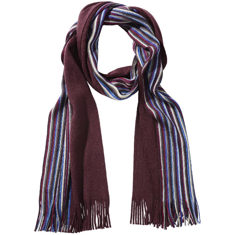 Jan Vanderstorm Schal MIELO dunkelrot gestreift
