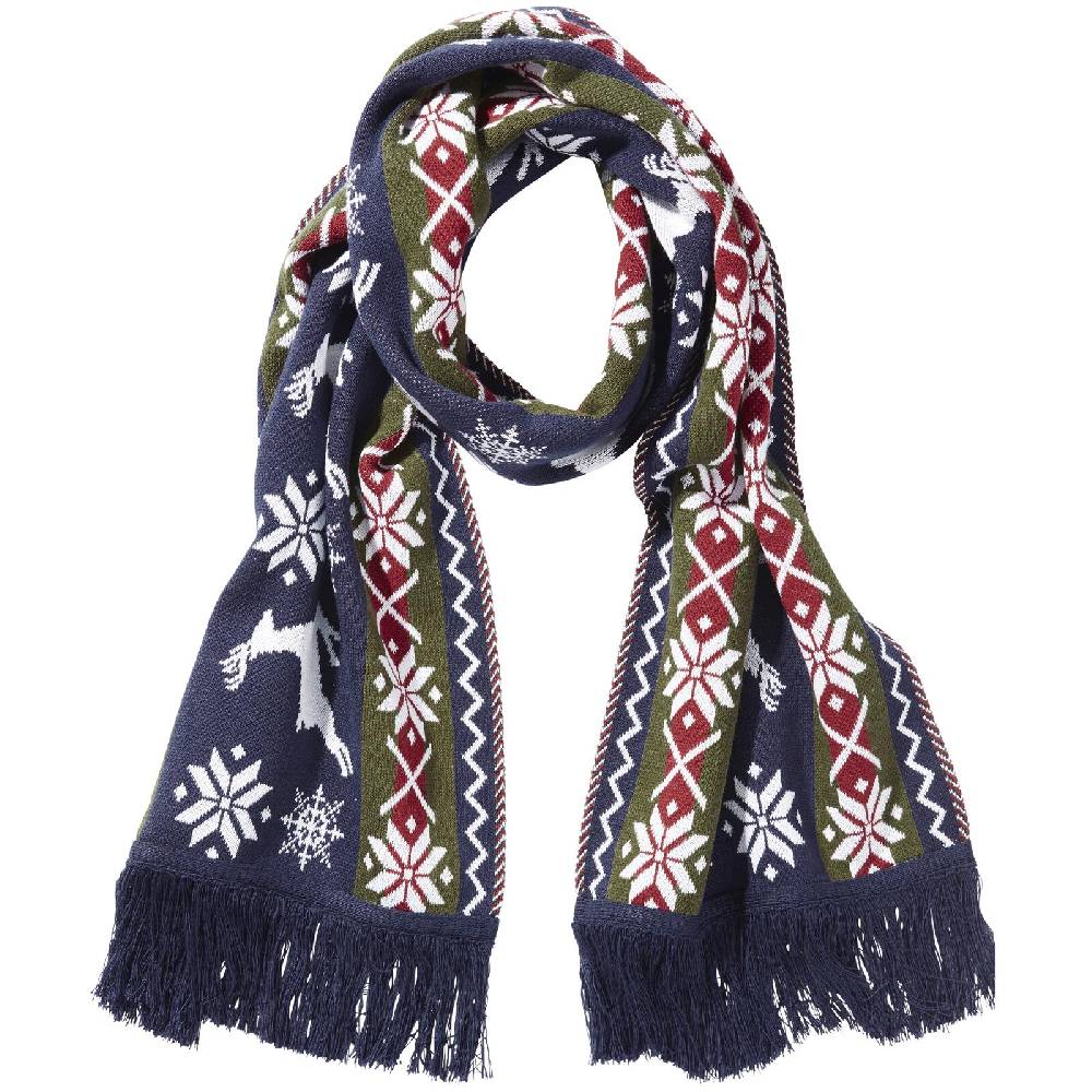 Jan Vanderstorm Schal TILO dunkelblau gemustert