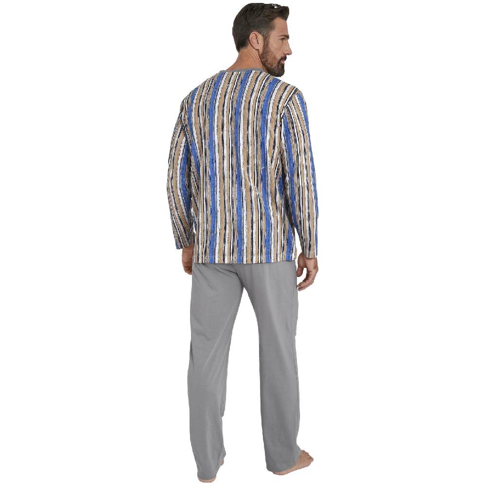 Jan Vanderstorm Schlafanzug ANTOS Beige Gemustert