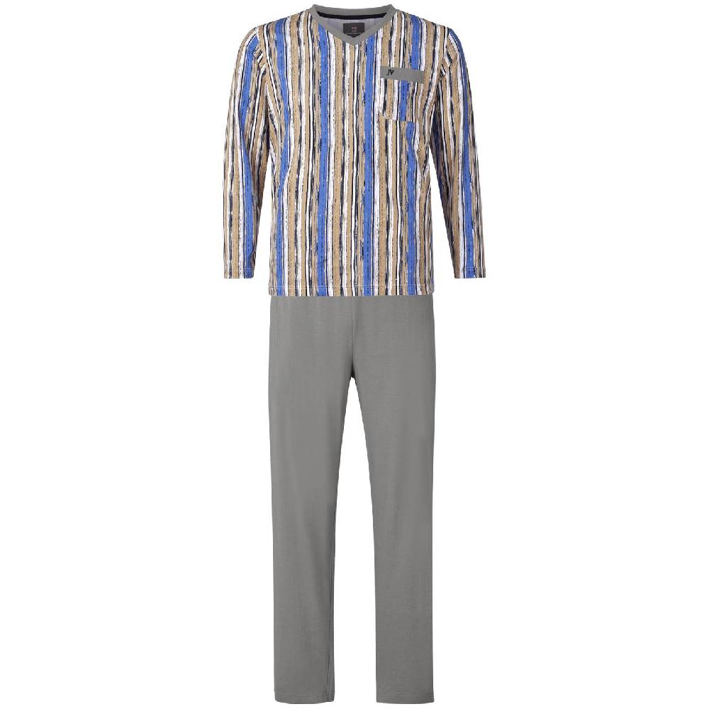 Jan Vanderstorm Schlafanzug ANTOS beige gemustert