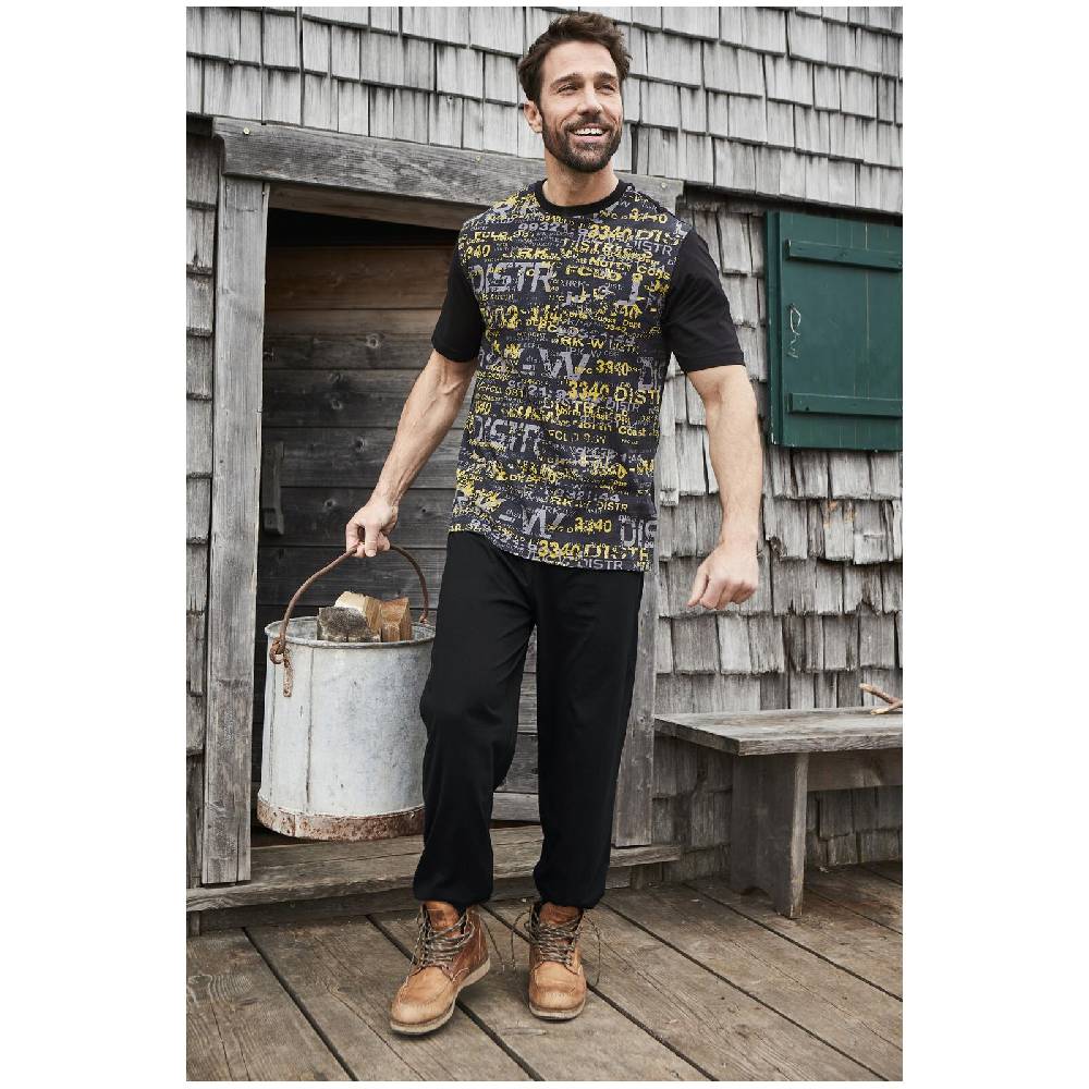 Jan Vanderstorm Schlafanzug OSCA Schwarz