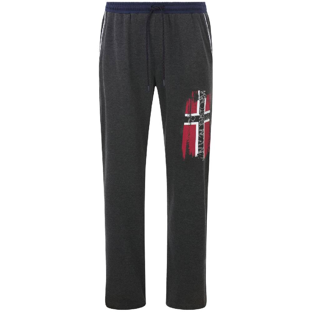 Jan Vanderstorm Schlafhose GIERTON schwarz melange