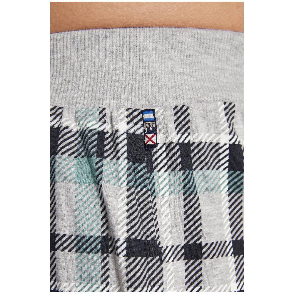 Jan Vanderstorm Schlafhose JARMIN Hellgrau Kariert