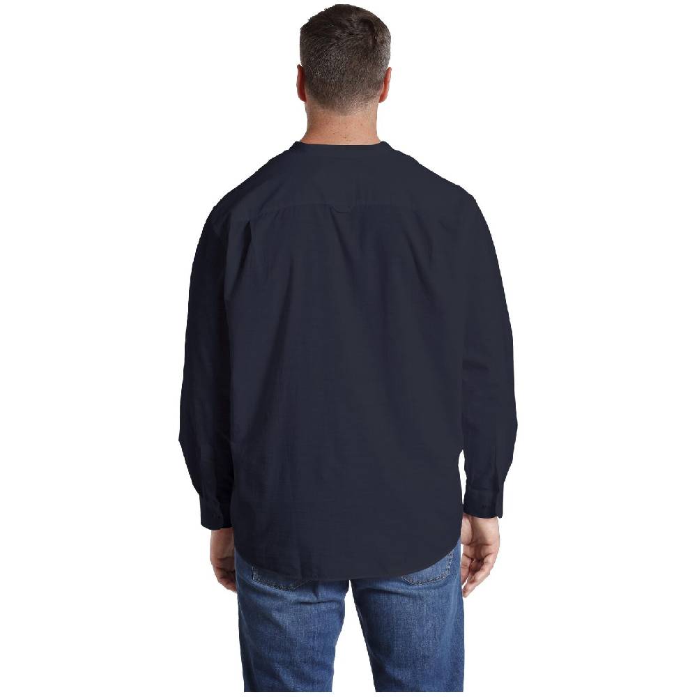 Jan Vanderstorm Stehkragenhemd KALLU Dunkelblau