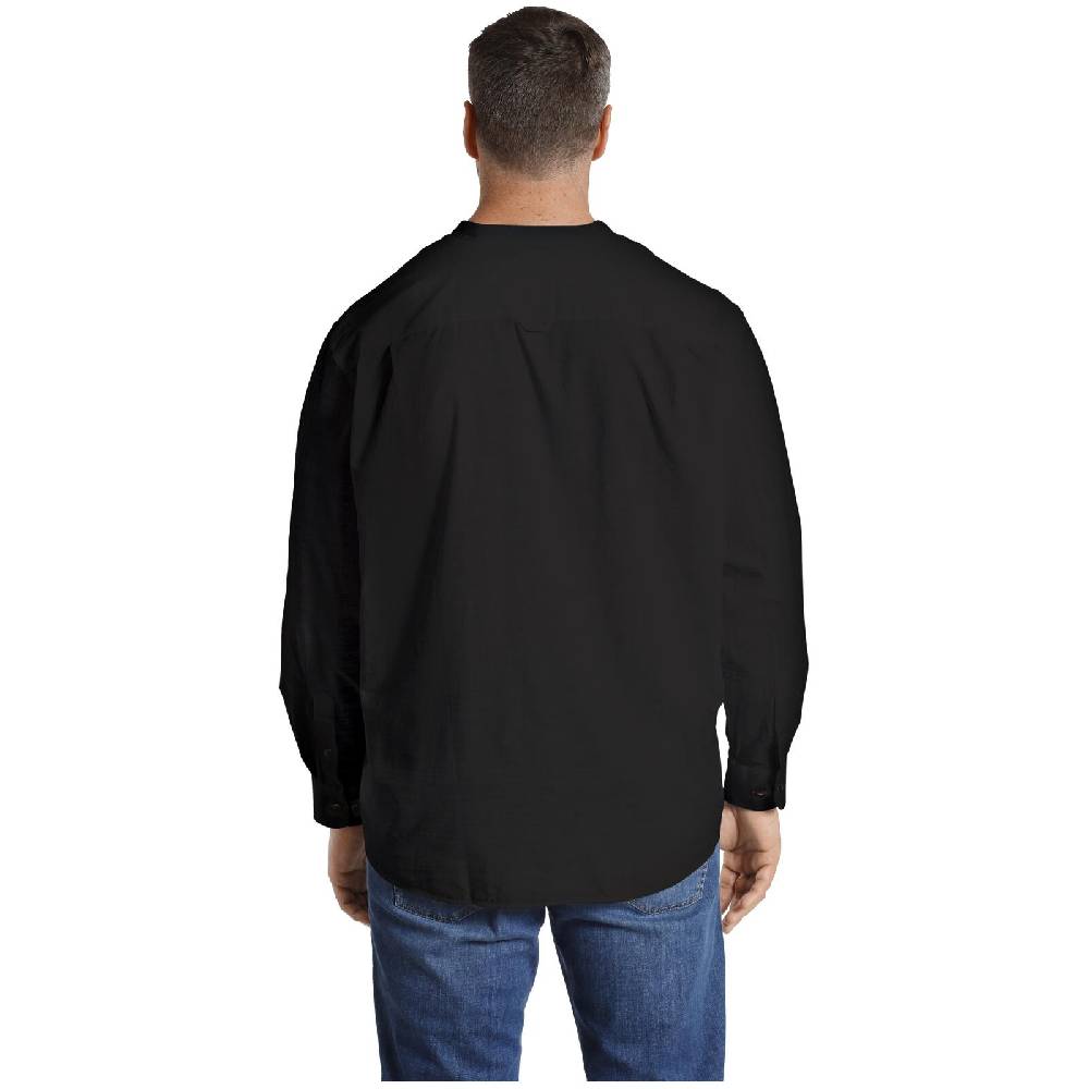 Jan Vanderstorm Stehkragenhemd KALLU Schwarz