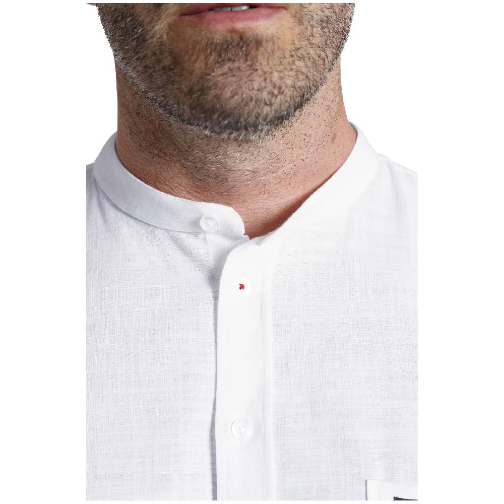 Jan Vanderstorm Stehkragenhemd KALLU Weiß