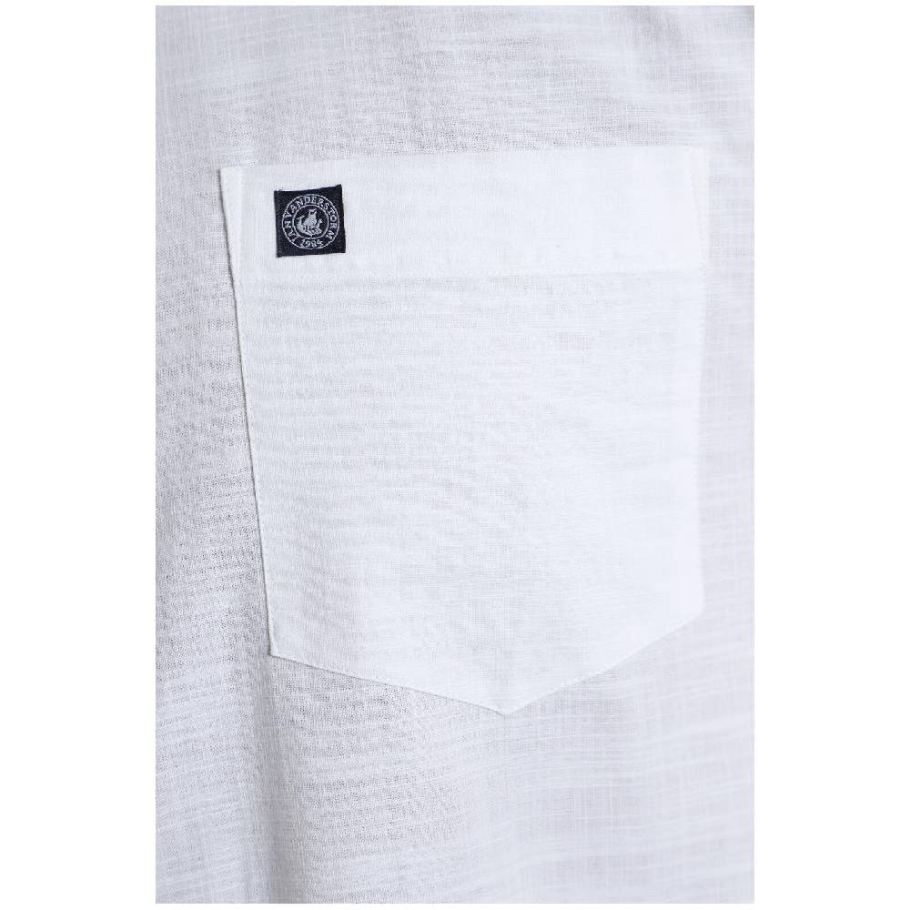 Jan Vanderstorm Stehkragenhemd KALLU Weiß