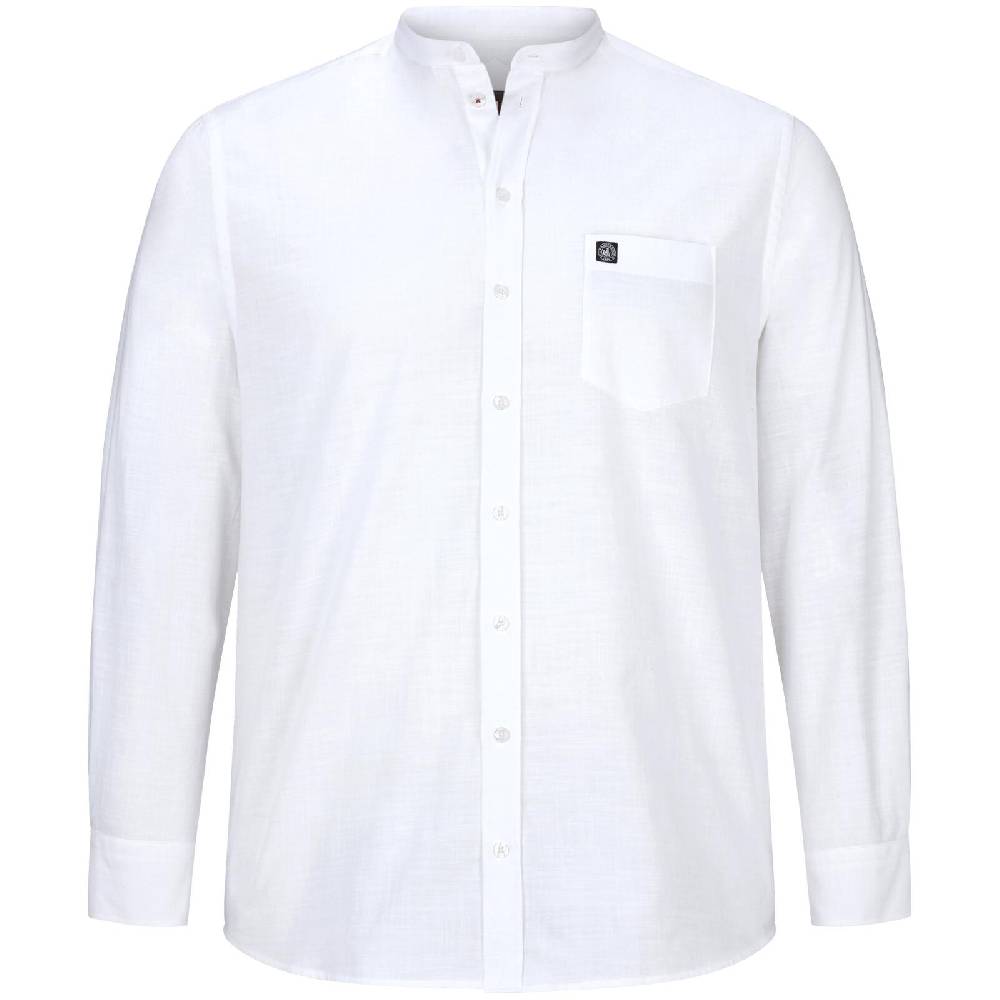 Jan Vanderstorm Stehkragenhemd KALLU weiß