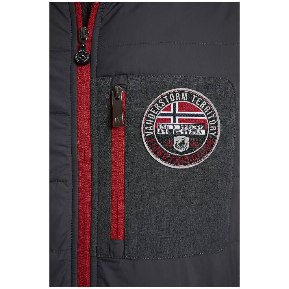 Jan Vanderstorm Steppjacke ALFSIGR Dunkelgrau