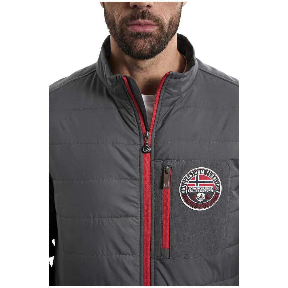 Jan Vanderstorm Steppjacke ALFSIGR Dunkelgrau