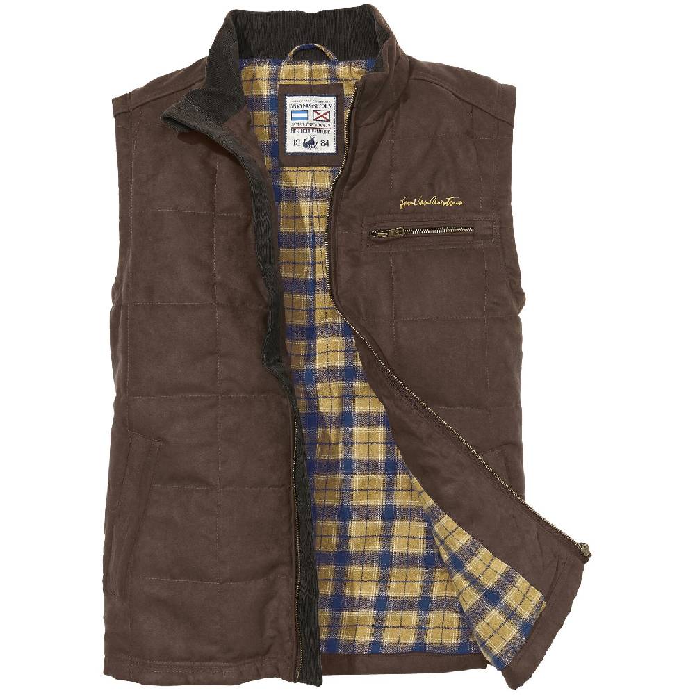 Jan Vanderstorm Steppweste ELUF Braun