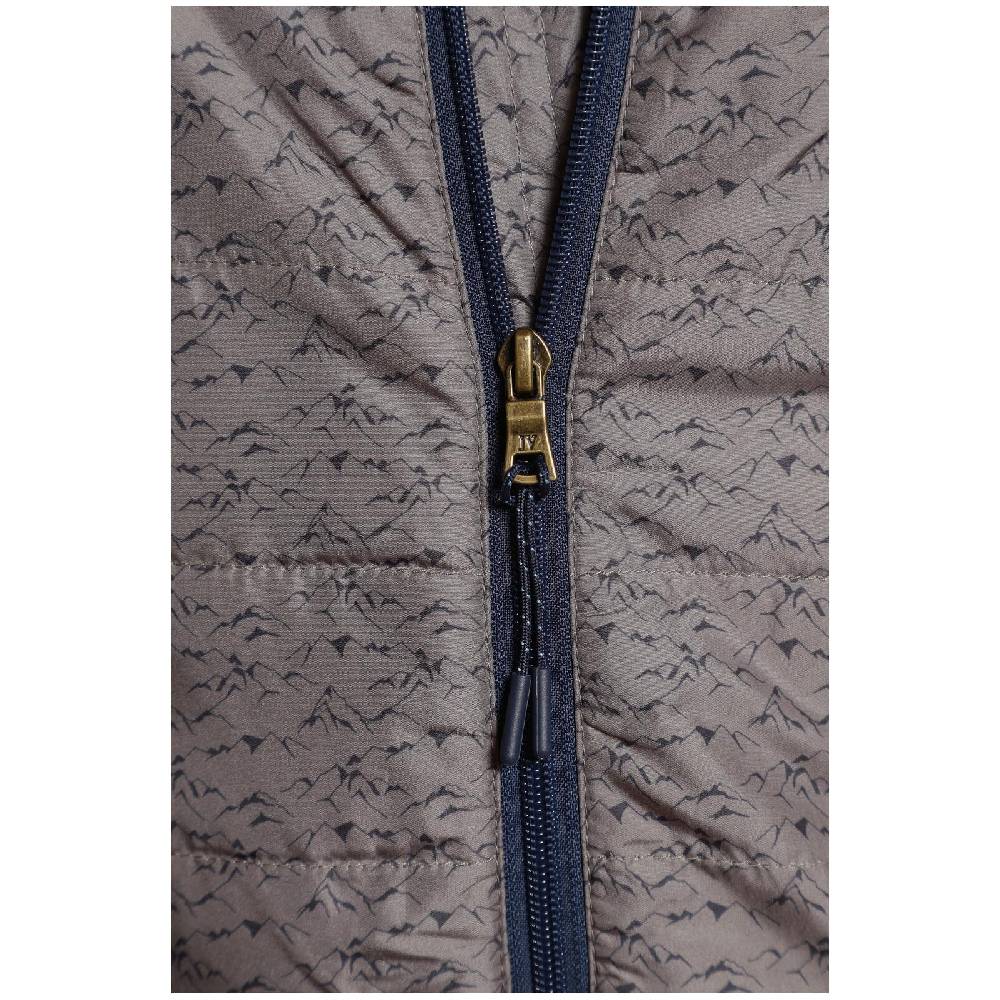 Jan Vanderstorm Steppweste HJALTE Beige Bedruckt