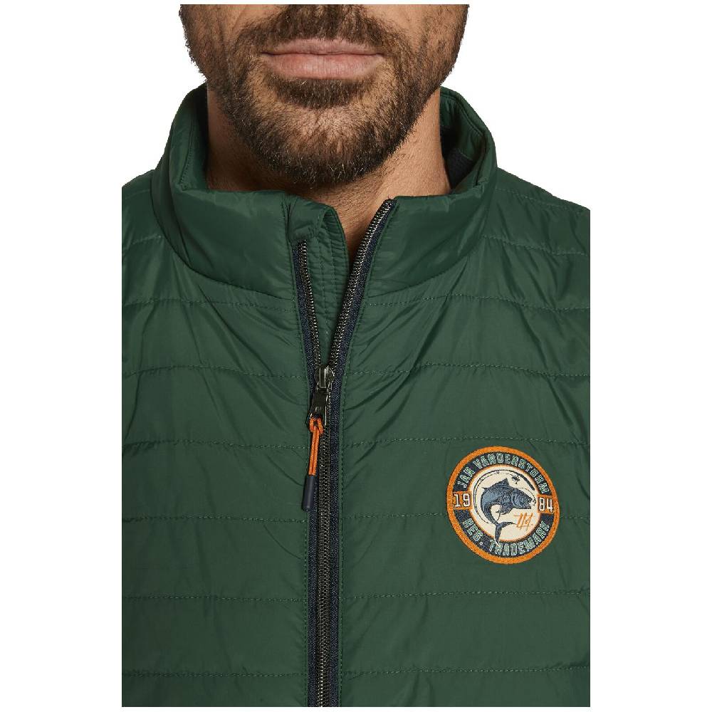 Jan Vanderstorm Steppweste MIKLAS Dunkelgrün