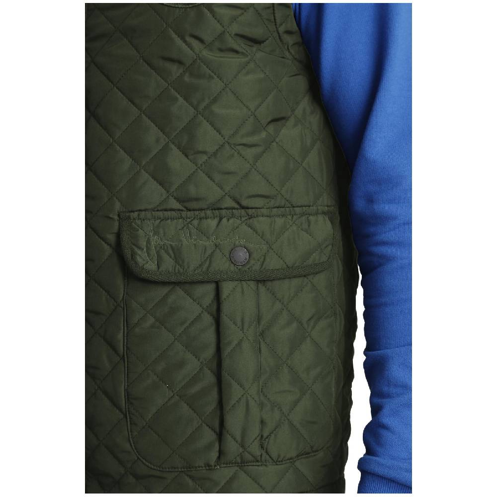 Jan Vanderstorm Steppweste RODEWIN Dunkelgrün