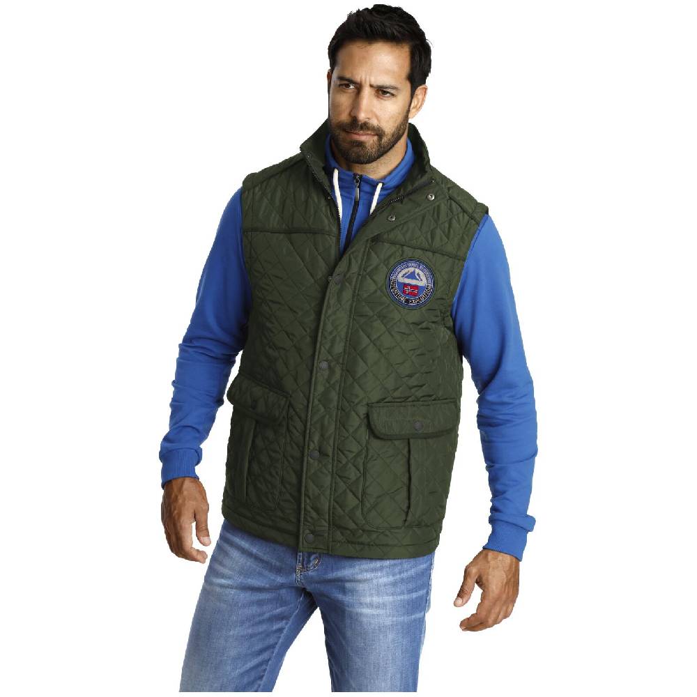 Jan Vanderstorm Steppweste RODEWIN Dunkelgrün