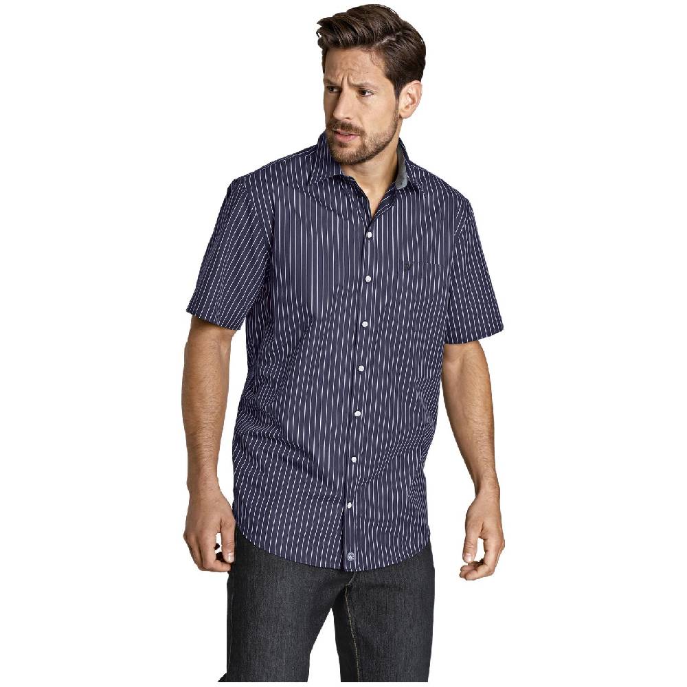 Jan Vanderstorm Streifenhemd PERTTU Blau