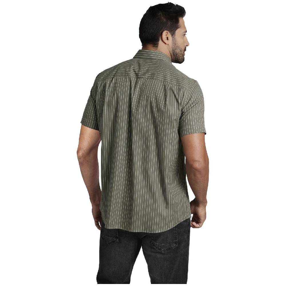 Jan Vanderstorm Streifenhemd PERTTU Oliv