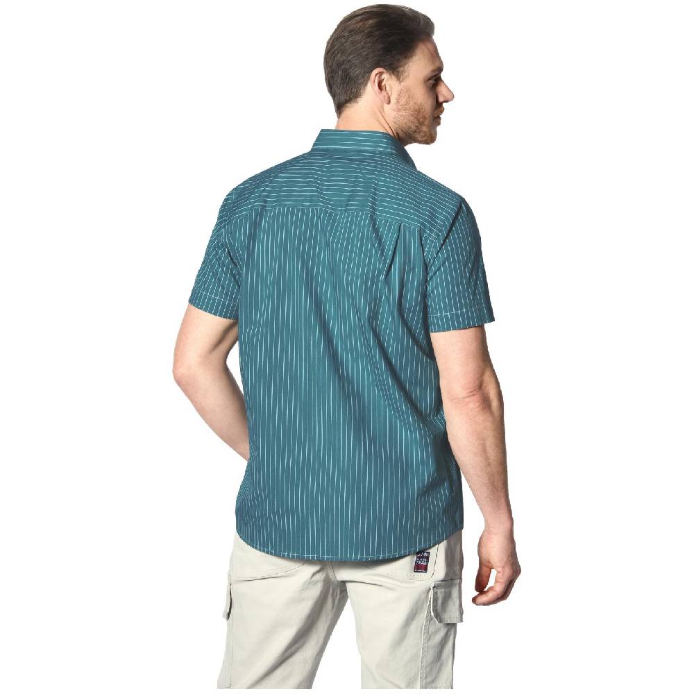 Jan Vanderstorm Streifenhemd PERTTU Petrol