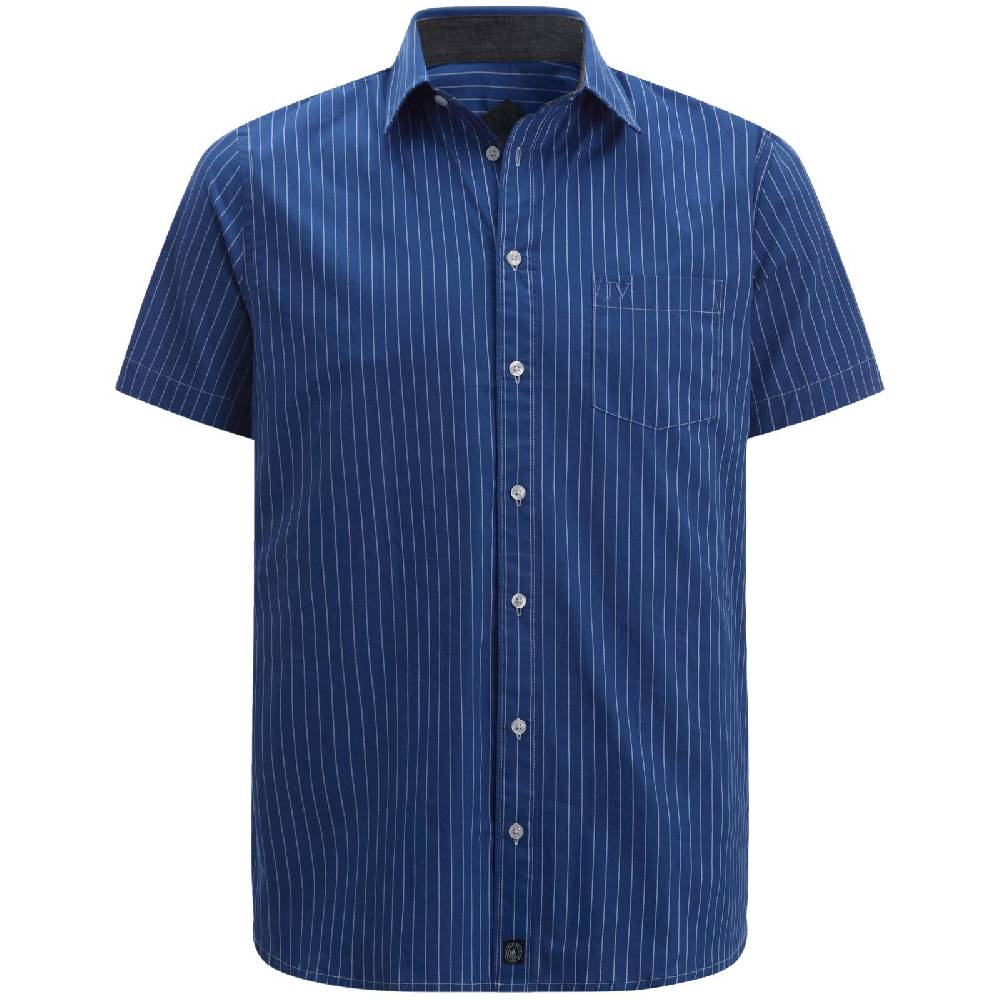 Jan Vanderstorm Streifenhemd PERTTU royal blau